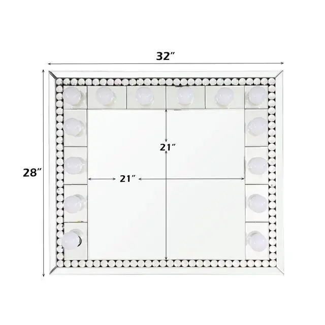 Alt view image 2 of 7 - Farai Mirrored & Faux Crystal Diamonds Accent Mirror
