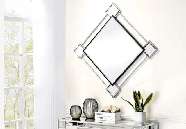 Main image of Asbury Mirrored & Chrome Finish Accent Mirror (Assembled)