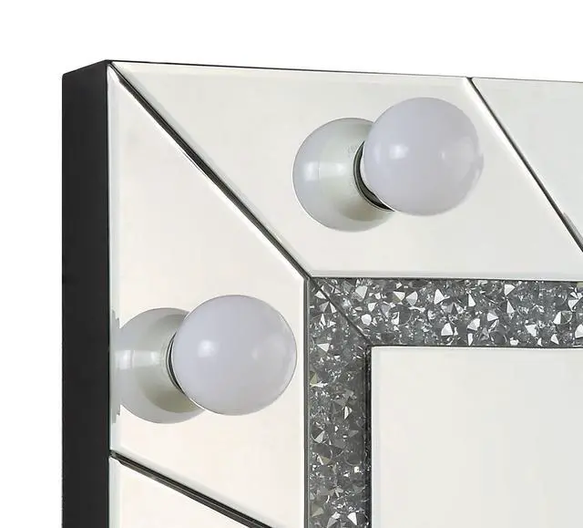 Alt view image 5 of 6 - Noralie Mirrored & Faux Diamonds Accent Mirror (Assembled)