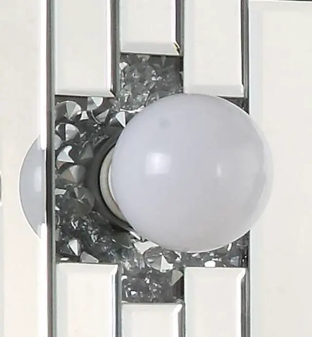 Alt view image 2 of 6 - Noralie Mirrored & Faux Diamonds Accent Mirror (Assembled)
