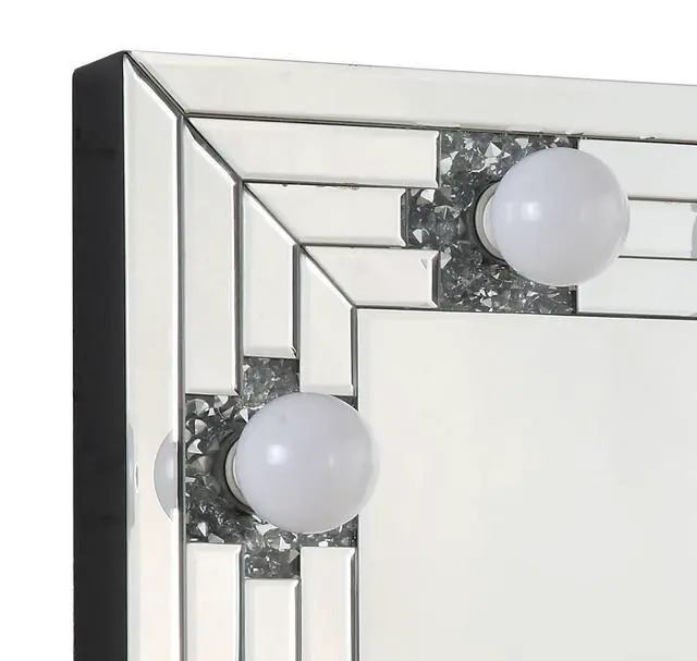 Alt view image 5 of 6 - Noralie Mirrored & Faux Diamonds Accent Mirror (Assembled)