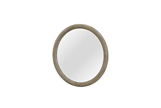 Alt view image 5 of 5 - English Knotty Oak Inspired Round Mirror