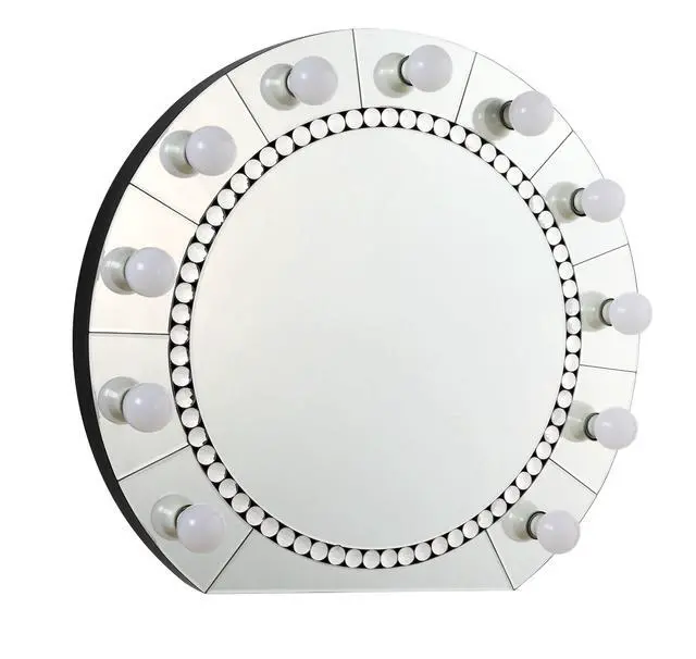 Alt view image 3 of 5 - Farai Glam Mirrored & Faux Crystal Diamonds Wall Décor Mirror