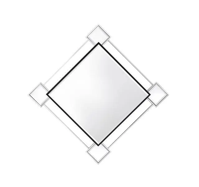 Alt view image 2 of 5 - Asbury Mirrored & Chrome Finish Accent Mirror (Assembled)