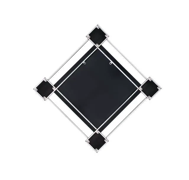 Alt view image 4 of 5 - Asbury Mirrored & Chrome Finish Accent Mirror (Assembled)