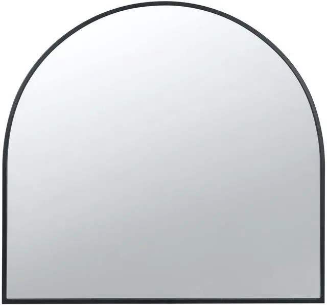 Main image of 33" x 31" Arched Decorative Accent Mirror with Iron Metal Frame, Wall Deor for Bathroom, Bedroom, Entryway, Mantel