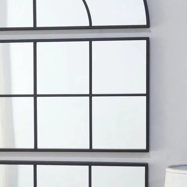 Alt view image 6 of 6 - 30" x 45" Large Arched Wall Mirror with Three Separate Sections