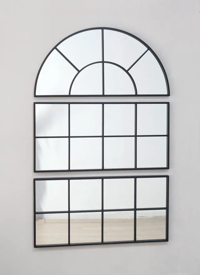 Alt view image 3 of 6 - 30" x 45" Large Arched Wall Mirror with Three Separate Sections