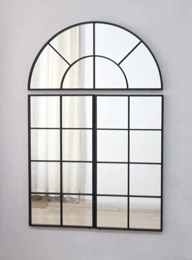 Alt view image 4 of 6 - 30" x 45" Large Arched Wall Mirror with Three Separate Sections