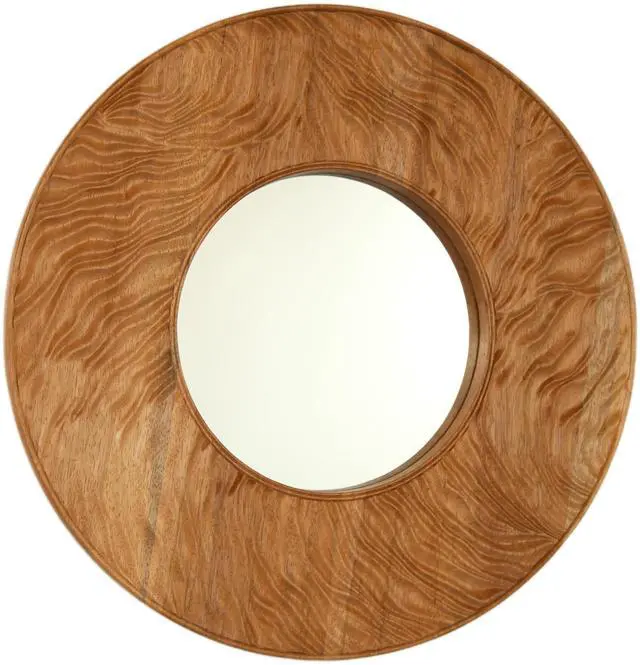 Main image of 24'' Ring Mirror, Wall-mounted Vintage Circle Solid Rosewood Decorative Mirror, Round Mirror, Suitable for Bathroom, Bedroom, Living Room, Entryway, etc.