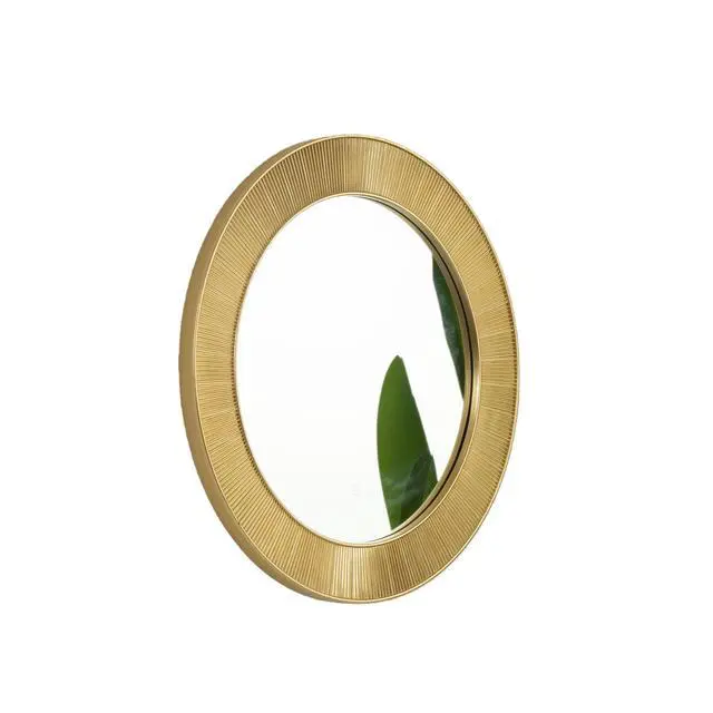Alt view image 4 of 7 - 31'' Cyclis Mirror, Thick Gold Frame PU Art Decorative Mirror, Three Color Temperatures are Available, Suitable for Bathroom, Bedroom, Living Room, Corridor, Entryway, etc.