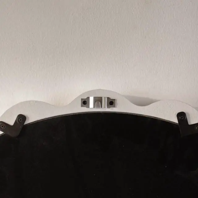 Alt view image 4 of 7 - White Scalloped Round Wall Mirror, Wavy Frame for Living Room/Bedroom/Bathroom Decor