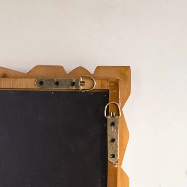 Alt view image 5 of 7 - Vintage Wooden Carved Wall Mirror, Decorative Column Frame for Living Room/Entryway Retro Decor
