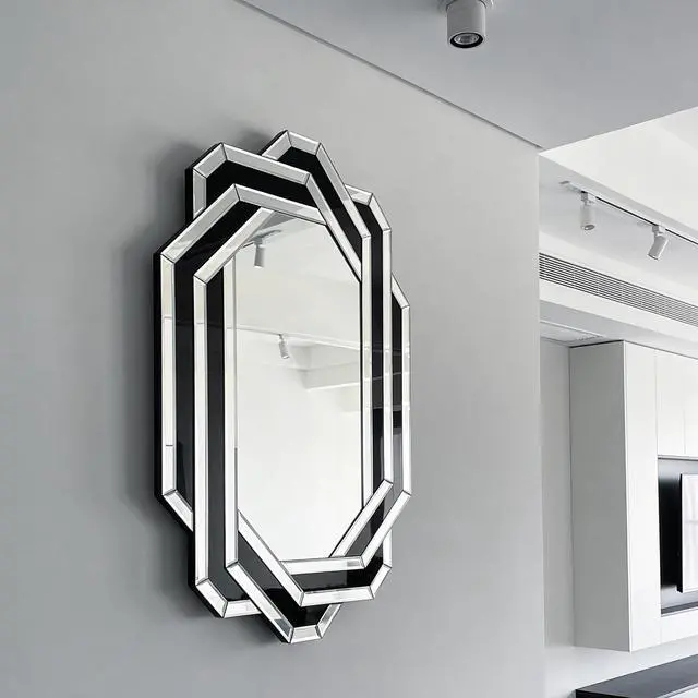 Alt view image 4 of 7 - Decorative Mirror for Wall Modern Bathroom Wall Mirror, Luxury Vanity Mirror, Crystal Crush Diamond Mirror for Living Room,Bedroom,Entryway