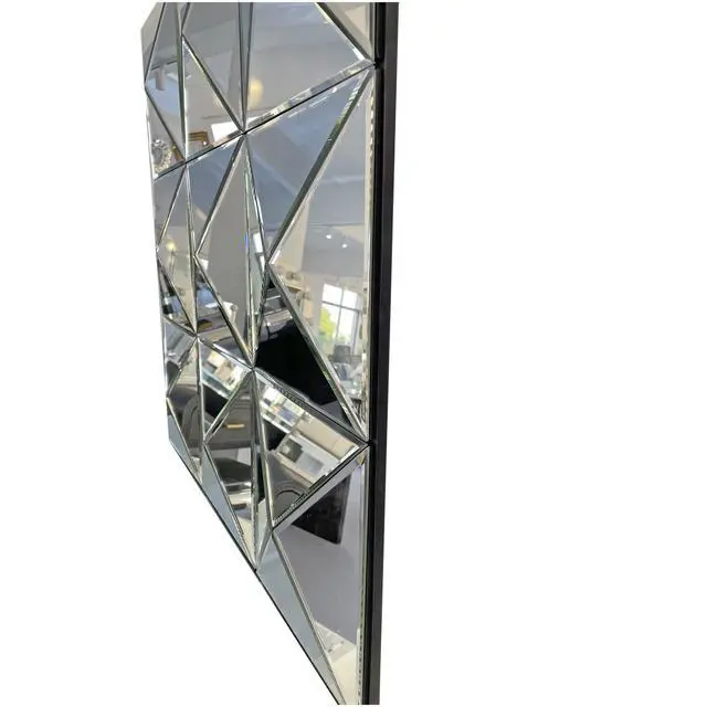 Alt view image 7 of 7 - 3d Mirror Wall Decor Beveled Glass Wall Mirror Interior Home Decor Large Square Wall Mirror for various rooms such as living room bedroom or dining room