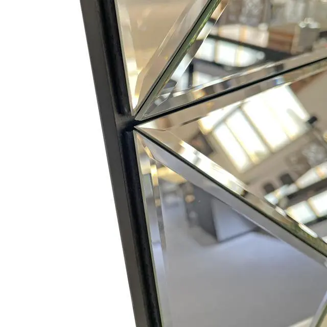 Alt view image 6 of 7 - 3d Mirror Wall Decor Beveled Glass Wall Mirror Interior Home Decor Large Square Wall Mirror for various rooms such as living room bedroom or dining room
