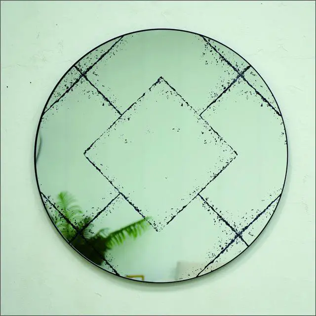 Alt view image 3 of 7 - Round wall-mounted mirror Versatile Home Decor Ideal for bedrooms, living rooms, dining rooms, fireplaces, foyers, and more