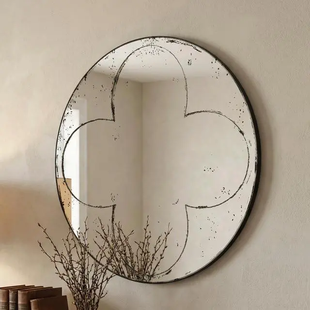 Main image of Round wall-mounted mirror Versatile Home Decor Ideal for bedrooms, living rooms, dining rooms, fireplaces, foyers, and more