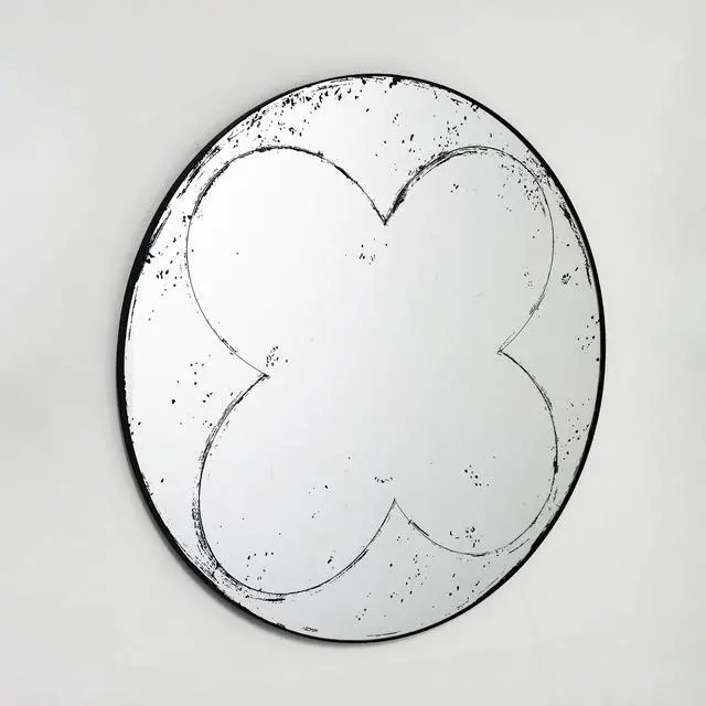 Alt view image 3 of 7 - Round wall-mounted mirror Versatile Home Decor Ideal for bedrooms, living rooms, dining rooms, fireplaces, foyers, and more