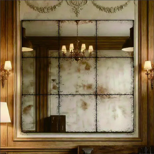 Alt view image 4 of 7 - Square wall-mounted mirror Versatile Home Decor Ideal for bedrooms, living rooms, dining rooms, fireplaces, foyers, and more