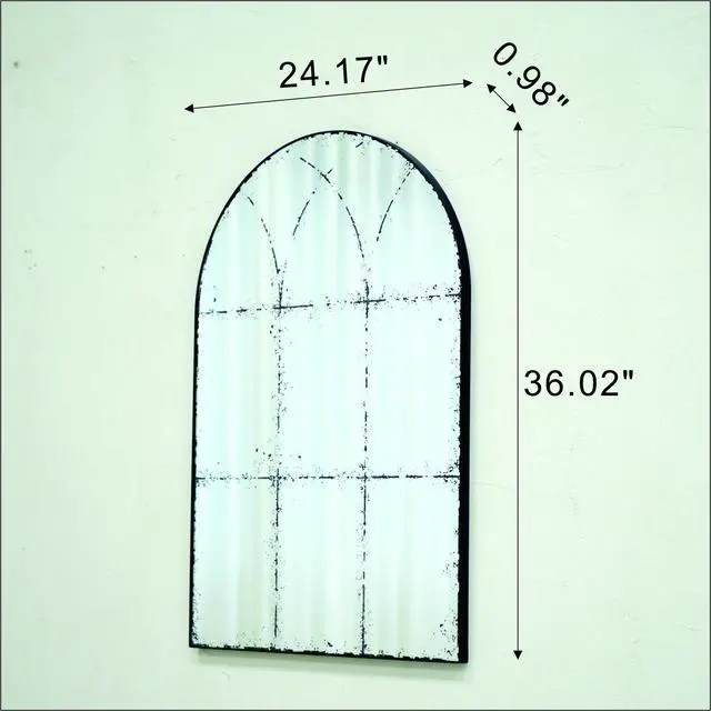 Alt view image 7 of 7 - Semicircular wall-mounted mirror Versatile Home Decor Ideal for bedrooms, living rooms, dining rooms, fireplaces, foyers, and more
