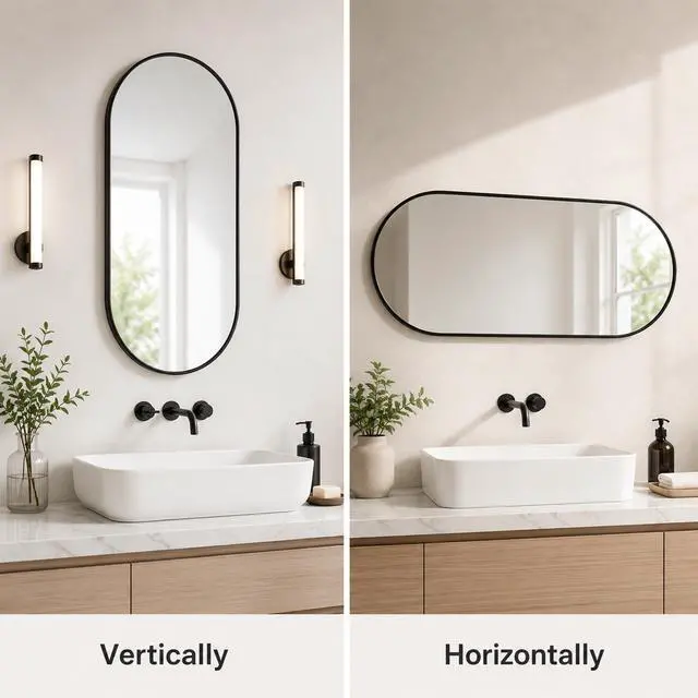 Alt view image 5 of 6 - BLACK PVC frame mirror 16X36 INCH