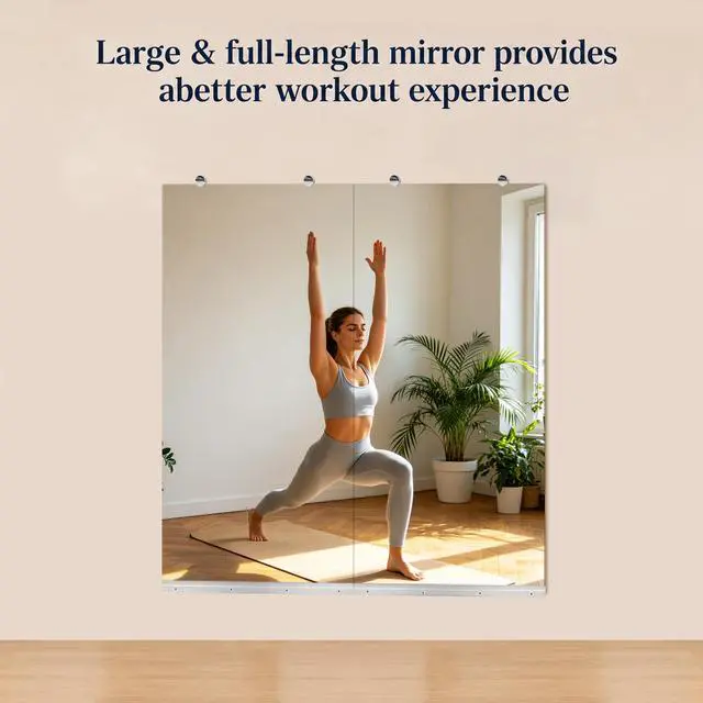Alt view image 4 of 7 - GYM MIRROR 24X48 INCH -2pcs