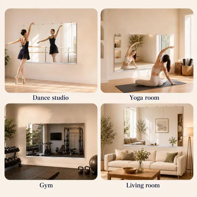 Alt view image 4 of 7 - GYM MIRROR 24X48 INCH -3pcs