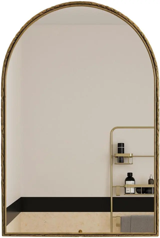 Main image of Arched Mirror,Wall Mirror for Bathroom,Vanity Mirror or Wall Decor Arch Mirror for LivingRoom Bedroom Entryway,Gold