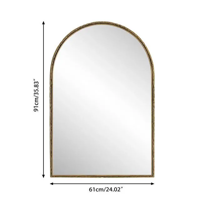 Alt view image 3 of 7 - Arched Mirror,Wall Mirror for Bathroom,Vanity Mirror or Wall Decor Arch Mirror for LivingRoom Bedroom Entryway,Gold