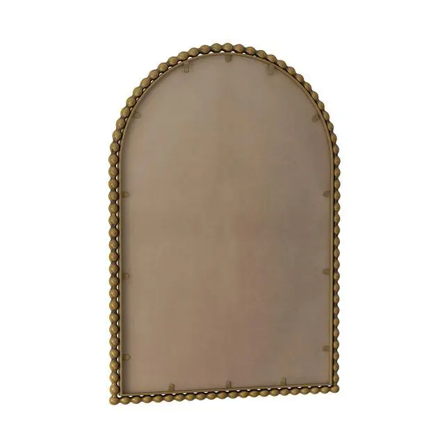 Alt view image 7 of 7 - Iron Art Arch Vintage Vanity Mirror, Wall Hanging, Placed On The Table, Suitable For Living Room, Bedroom, Bathroom (Gold)