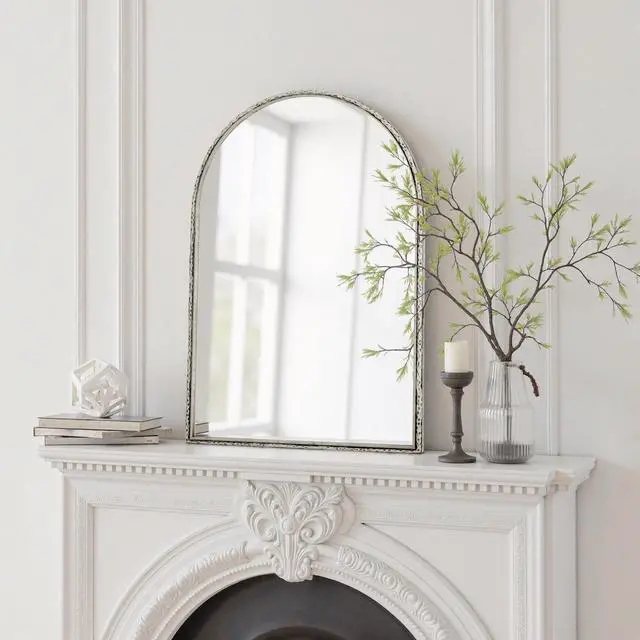 Alt view image 2 of 7 - Arched Mirror,Wall Mirror for Bathroom,Vanity Mirror or Wall Decor Arch Mirror for LivingRoom Bedroom Entryway,Silver