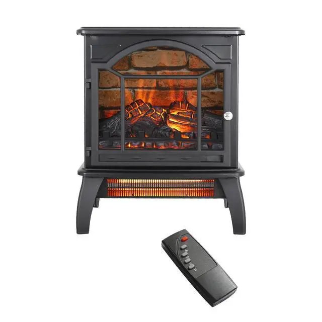 Alt view image 4 of 7 - 18 Inch 3D Flame Electric Infrared Quartz Fireplace Stove With Remote Control