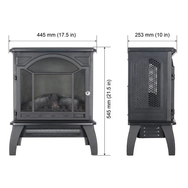 Alt view image 3 of 7 - 18 Inch 3D Flame Electric Infrared Quartz Fireplace Stove With Remote Control