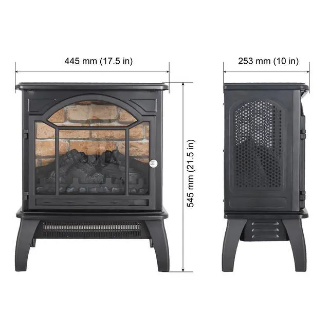 Alt view image 3 of 7 - 18 Inch 3D Flame Electric Infrared Quartz Fireplace Stove With Remote Control