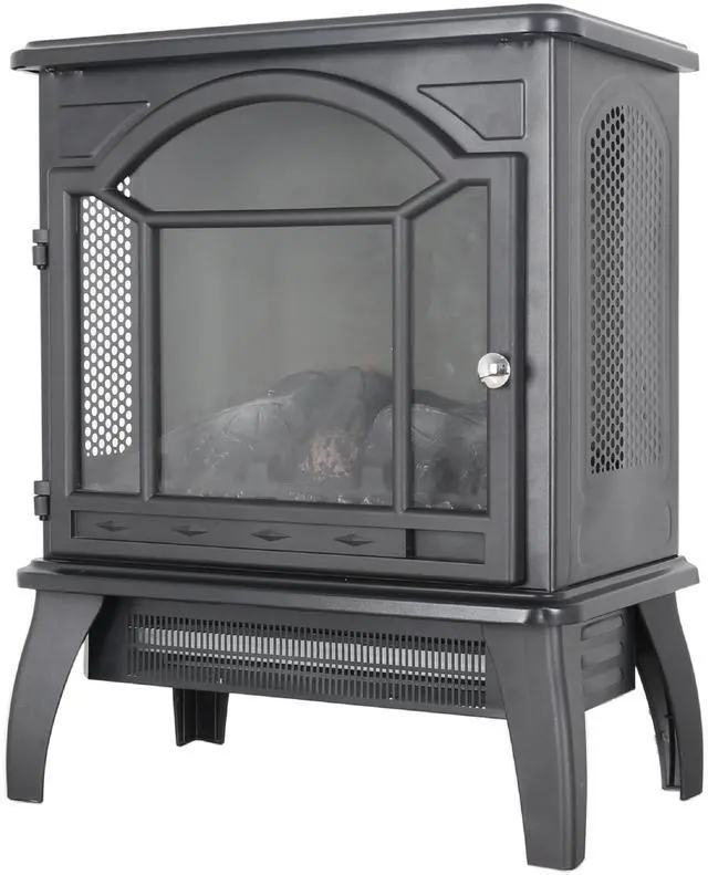 Main image of 18 Inch 3D Flame Electric Infrared Quartz Fireplace Stove With Remote Control