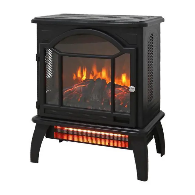 Alt view image 7 of 7 - 18 Inch 3D Flame Electric Infrared Quartz Fireplace Stove With Remote Control