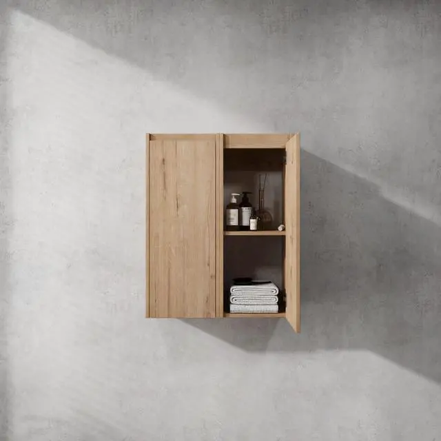 Alt view image 2 of 7 - 12" Bathroom Side Cabinet, 2-Soft Close Doors, Float Mounting Design, 12*2(KD-Packing)