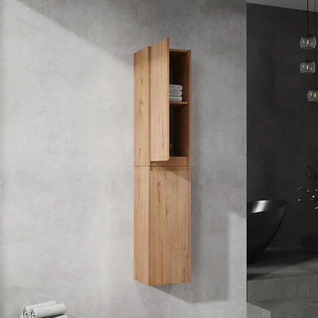 Alt view image 7 of 7 - 12" Bathroom Side Cabinet, 2-Soft Close Doors, Float Mounting Design, 12*2(KD-Packing)