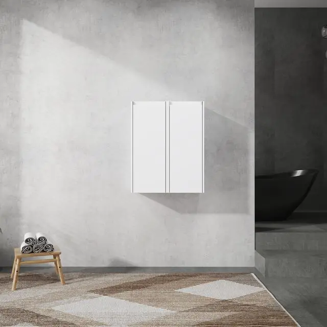 Alt view image 7 of 7 - 12" Bathroom Side Cabinet, 2-Soft Close Doors, Float Mounting Design, 12*2(KD-Packing)