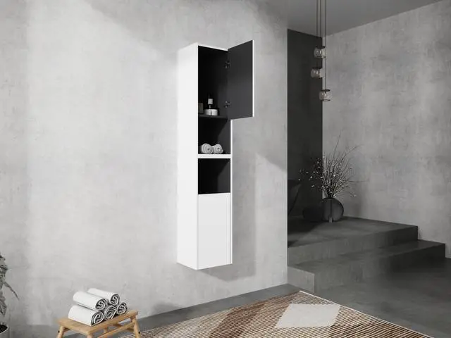 Main image of 12" Bathroom Side Cabinet,2-Soft Close Doors,Float Mounting Design,12*2(KD-Packing)