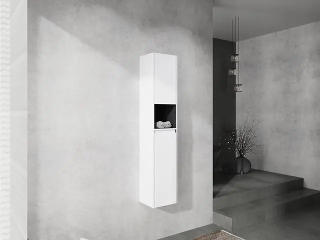 Main image of 12" Bathroom Side Cabinet,2-Soft Close Doors,Float Mounting Design,12*2(KD-Packing)