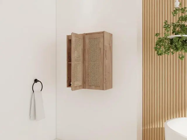 Alt view image 4 of 7 - 24" Bathroom Side Cabinet,Soft Close Doors,Float Mounting Design,(KD-Packing)