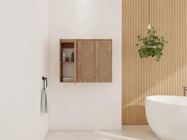 Alt view image 2 of 7 - 36" Bathroom Side Cabinet,Soft Close Doors,Float Mounting Design,(KD-Packing)