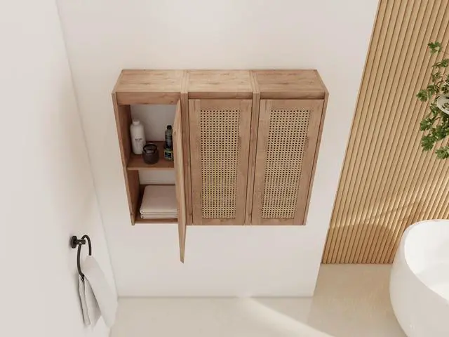 Alt view image 7 of 7 - 36" Bathroom Side Cabinet,Soft Close Doors,Float Mounting Design,(KD-Packing)