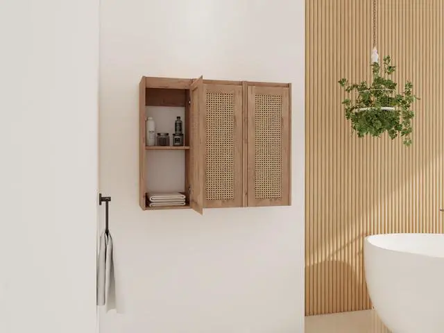 Alt view image 3 of 7 - 36" Bathroom Side Cabinet,Soft Close Doors,Float Mounting Design,(KD-Packing)