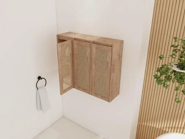 Alt view image 6 of 7 - 36" Bathroom Side Cabinet,Soft Close Doors,Float Mounting Design,(KD-Packing)