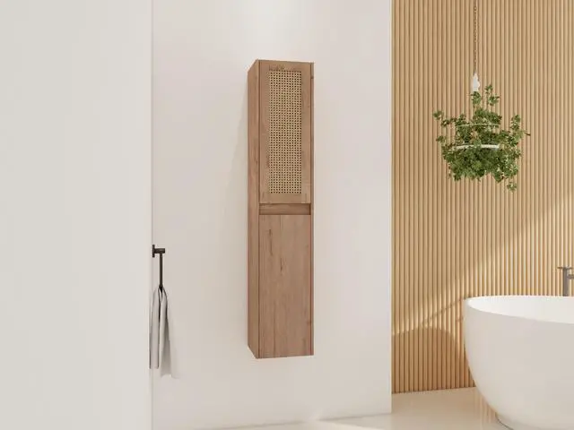 Alt view image 4 of 7 - 12" Bathroom Side Cabinet,Soft Close Doors,Float Mounting Design, 00512IMO-00112IMO (KD-Packing)