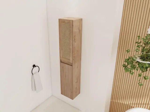 Alt view image 6 of 7 - 12" Bathroom Side Cabinet,Soft Close Doors,Float Mounting Design, 00512IMO-00112IMO (KD-Packing)