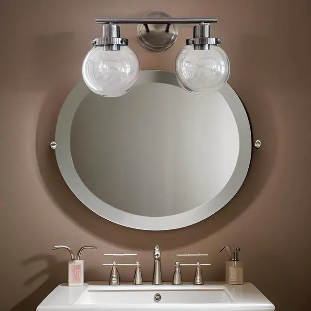 Alt view image 2 of 7 - Bathroom Vanity Light Fixtures, 2-Light Black Wall Sconce Lighting Wall Lamp with Clear Glass Shade, Vintage Wall Mounted Lights Bathroom Lights for Mirror, Living Room, Bedroom, Hallway, Porch